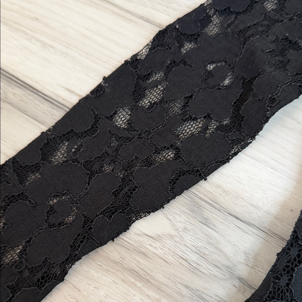 INC Elegant Black Lace Turtleneck Women's Top size XS - Picture 2 of 8